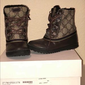 Authentic kids Gucci hiking boots